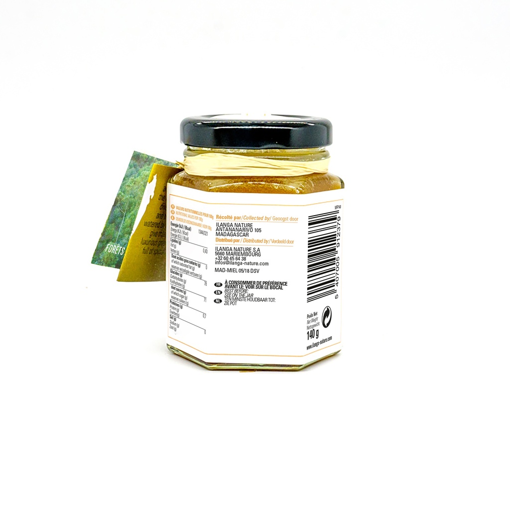 le miel de forêts primaires 140g vu de dos