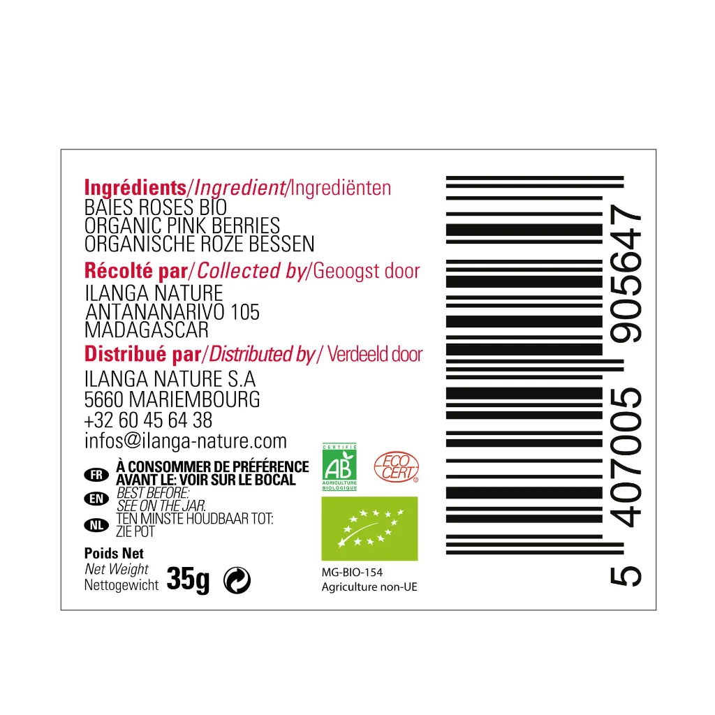 Baies Roses - BIO (35g) - étiquette