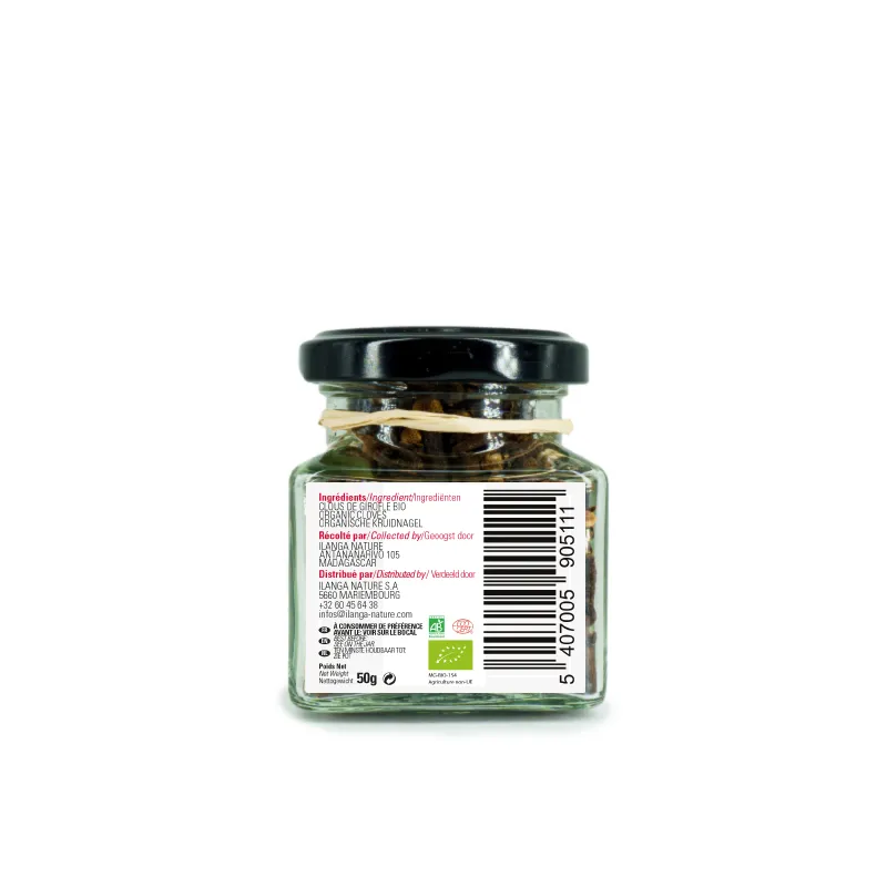 Clous de Girofle - BIO (50g) - dos de l'emballage