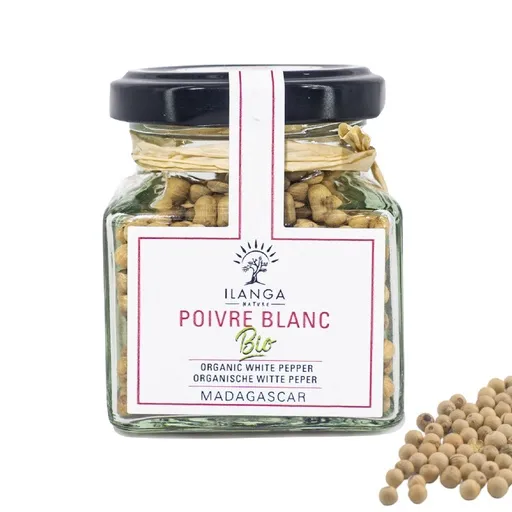 Assortiment 4 Épices Découverte en Grains - BIO - Poivre Blanc en Grains 65g - BIO