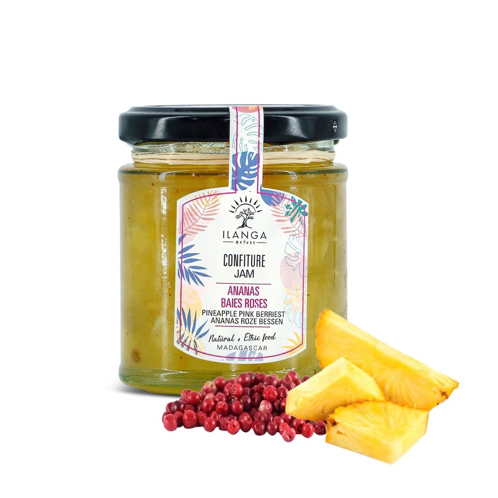 Ananas-roze bessenjam 220g