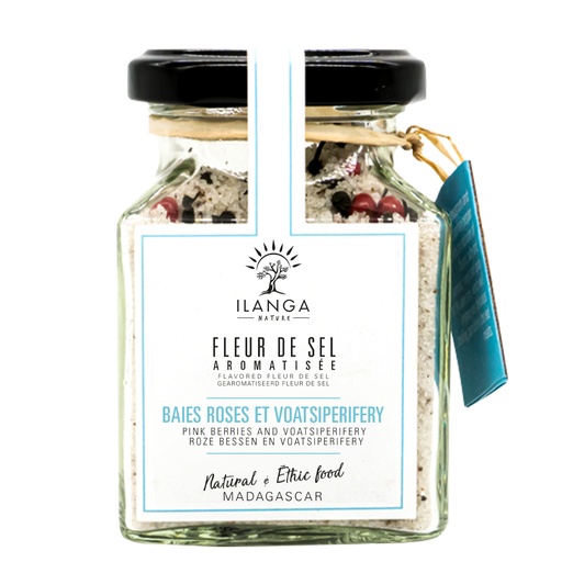 Fleur de Sel à la Baie Rose & au Poivre Sauvage 175g