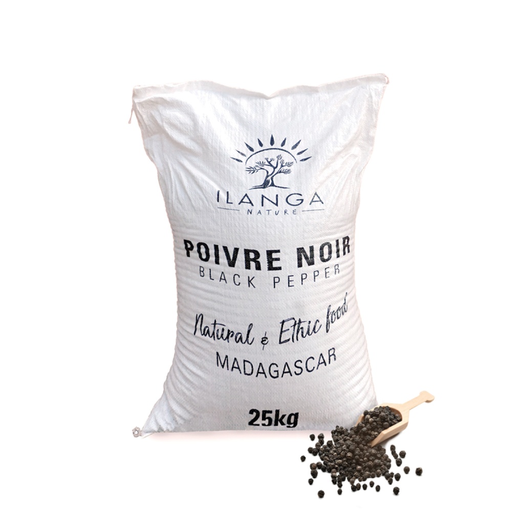 Poivre Noir en Grains - Sac de 25kg (Extraction)