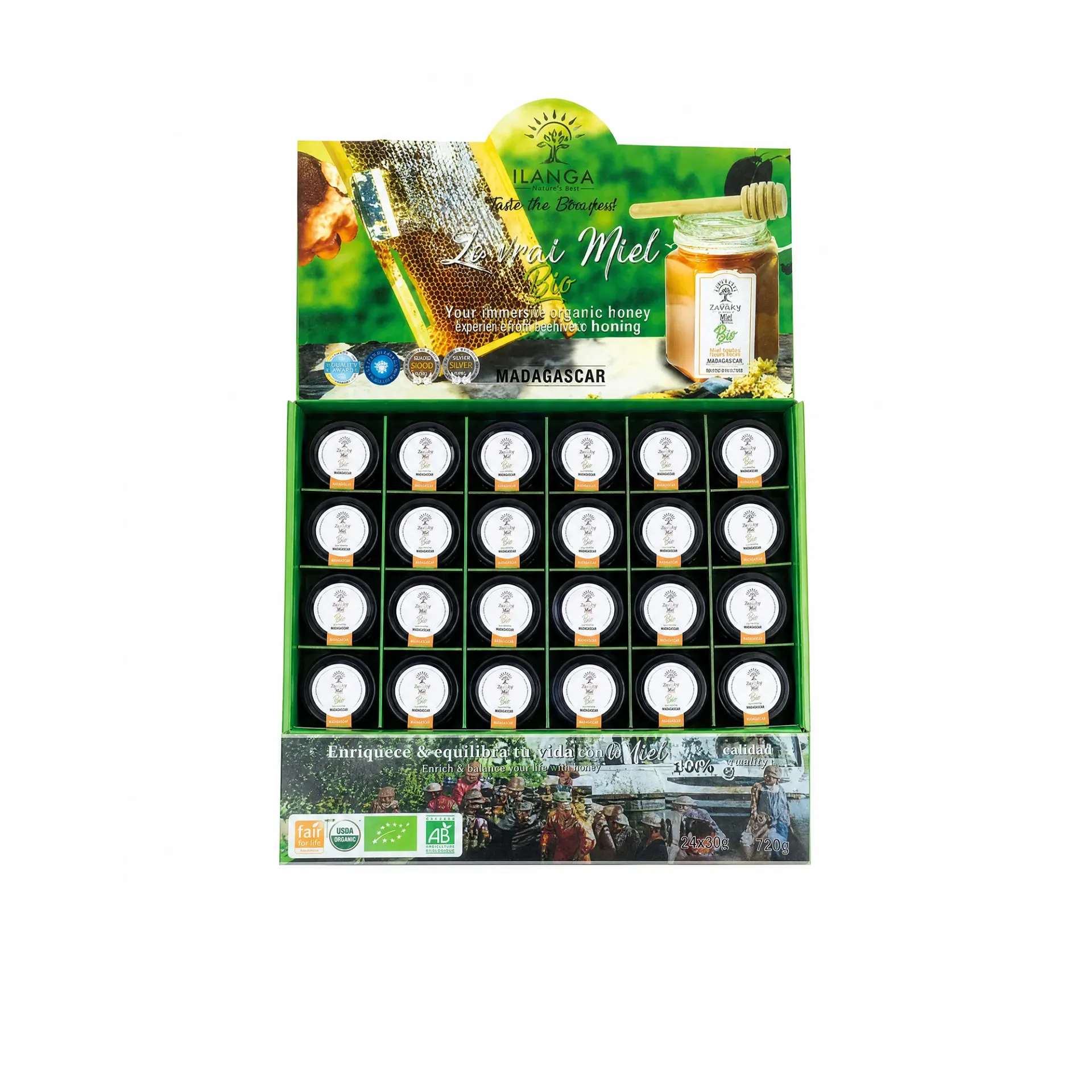 Assortiment van 48 honing - ORGANISCH