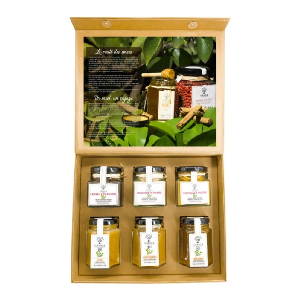 [5904046] Assortiment de 3 Épices & 3 Miels - BIO