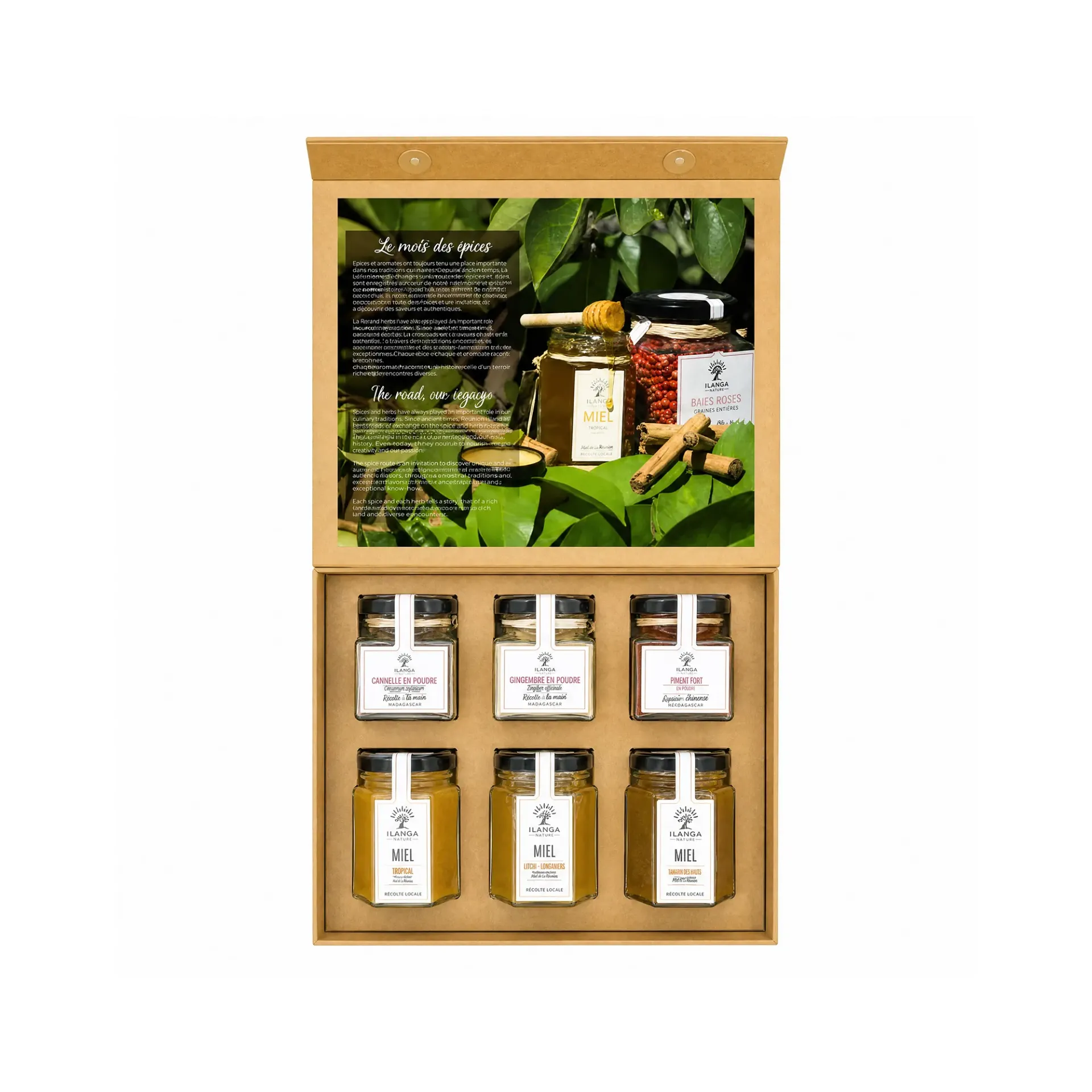 [5904039] Assortiment van 3 kruiden & 3 honingsoorten