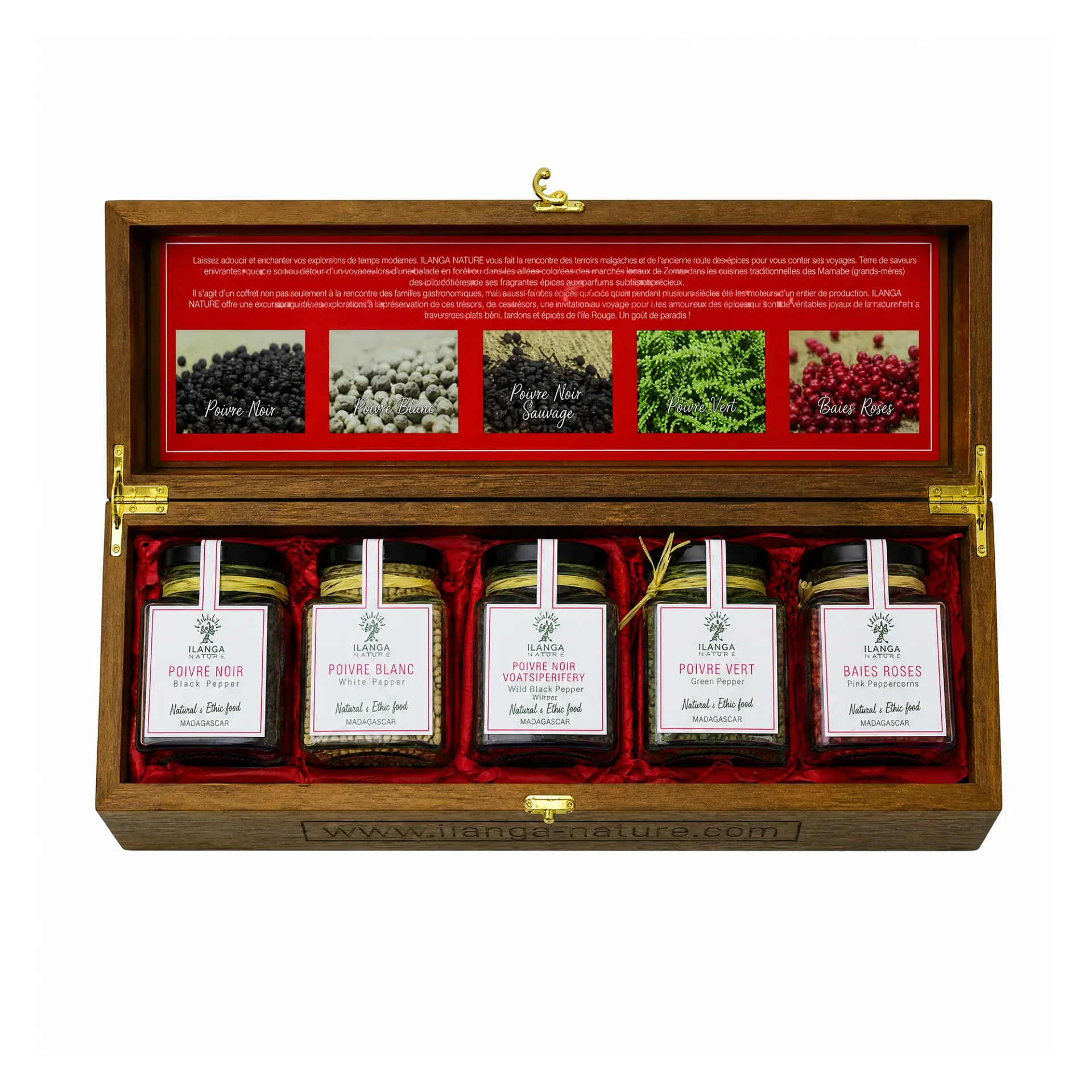 La Collection de 5 Épices - Coffret en Bois